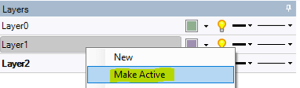 Pick a layer and make it active