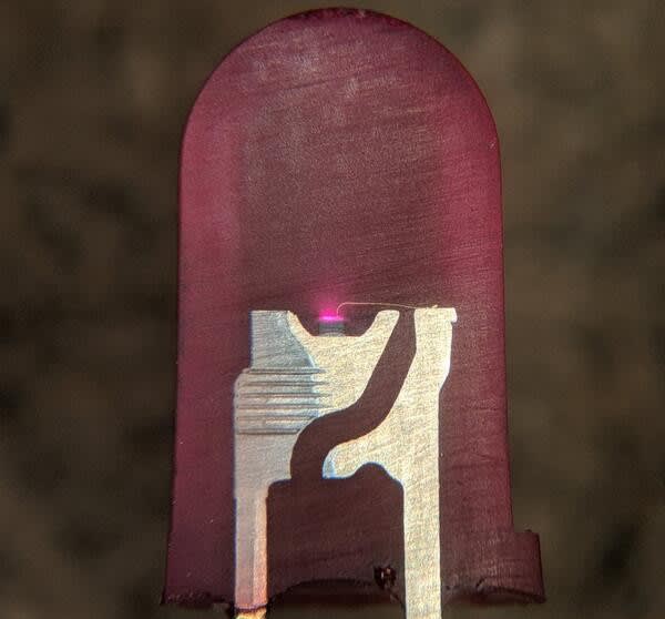 Cross Section of a Red LED