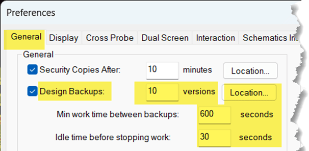 Project Tools - Backups