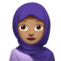 Woman with Headscarf: Medium Skin Tone on Apple iOS 15.4