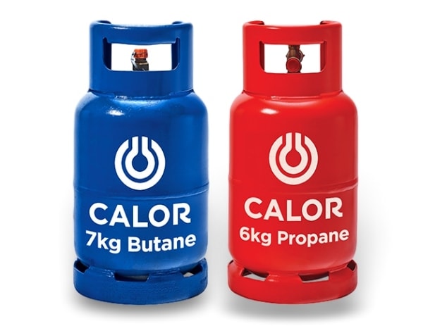 Common butane and propane bottles found in the UK