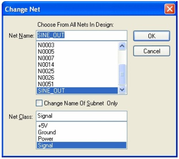 Change Net Menu