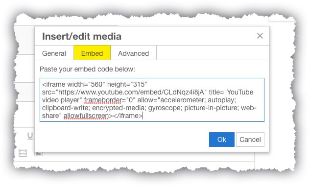 add video embed