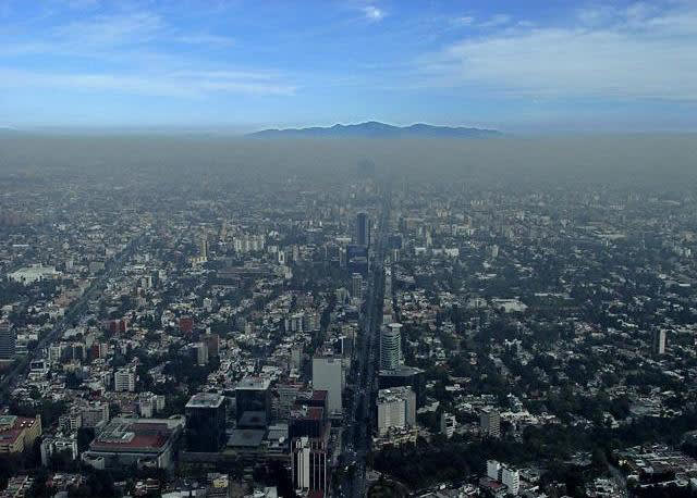 Pollution over Mexico City.