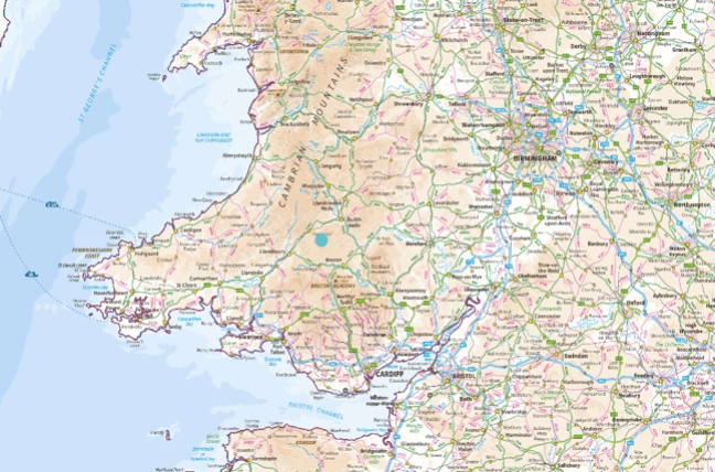 Image showing location of wind farm in Wales