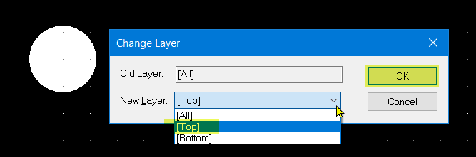 Select top layer