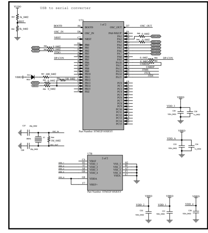 STEVAL-IDB011V1 circuit schematic - STM32F10x