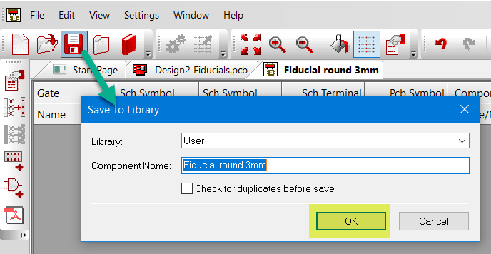 save the fiducial component to your library