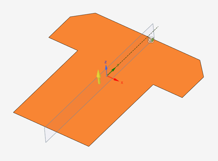 DesignSpark Mechanical Mirror symmetry with construction line