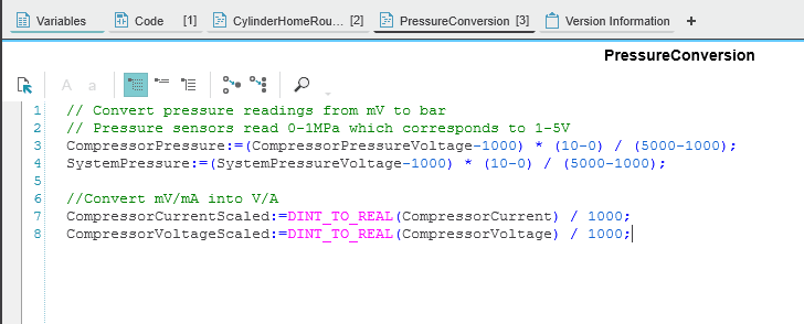 Programming the pressure sensor output voltage