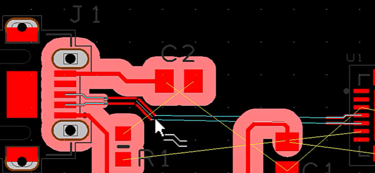 differential pair being successfully routed