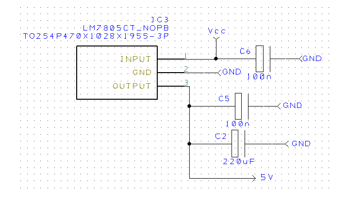 LM7805 connection