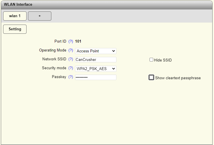 access point configuration