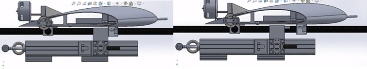 aircraft interfaces with the cradle