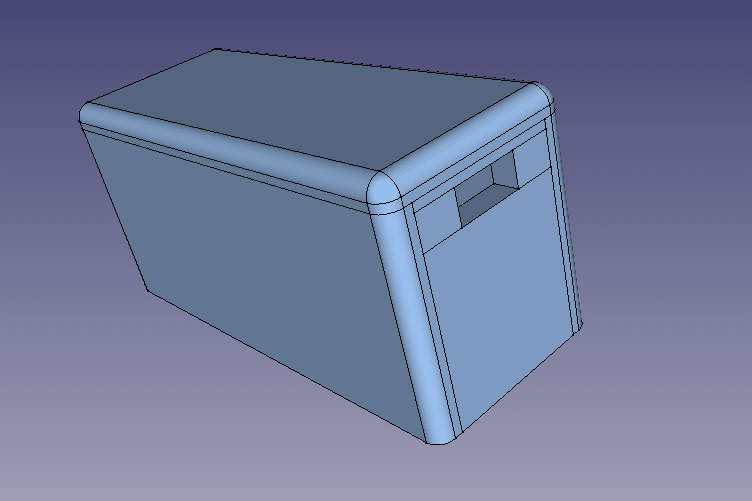 CAD drawing of enclosure