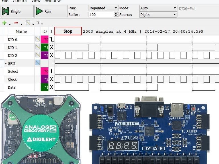 SPIプロトコルをポータブル計測器 「Analog Discovery2」でテスト