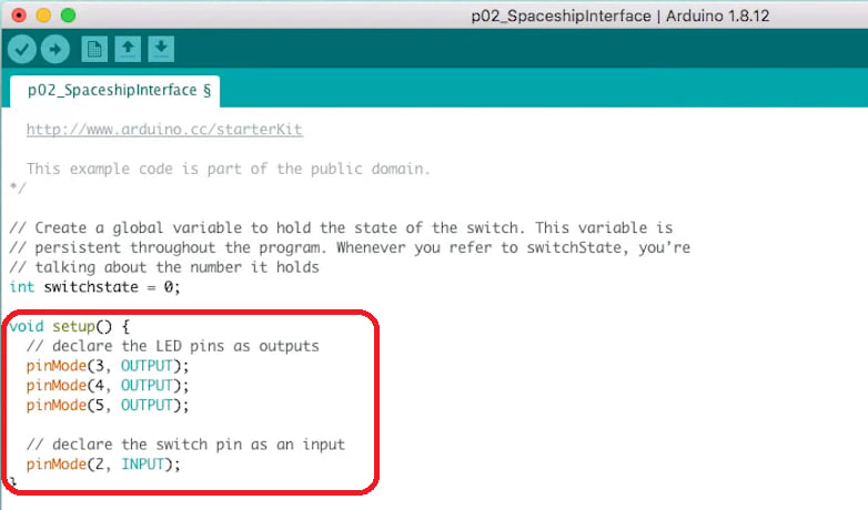 configure the digital pins of the UNO board