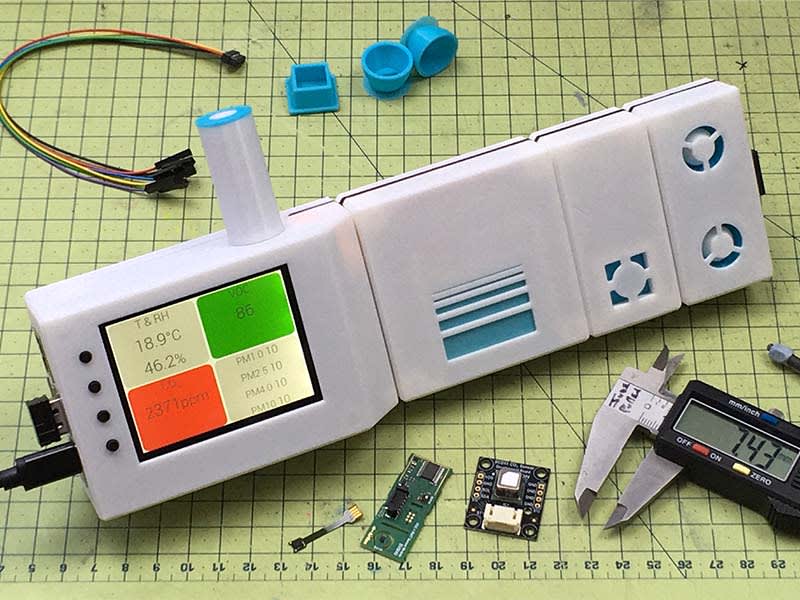 Final completed Air Quality Kit including DIN rail