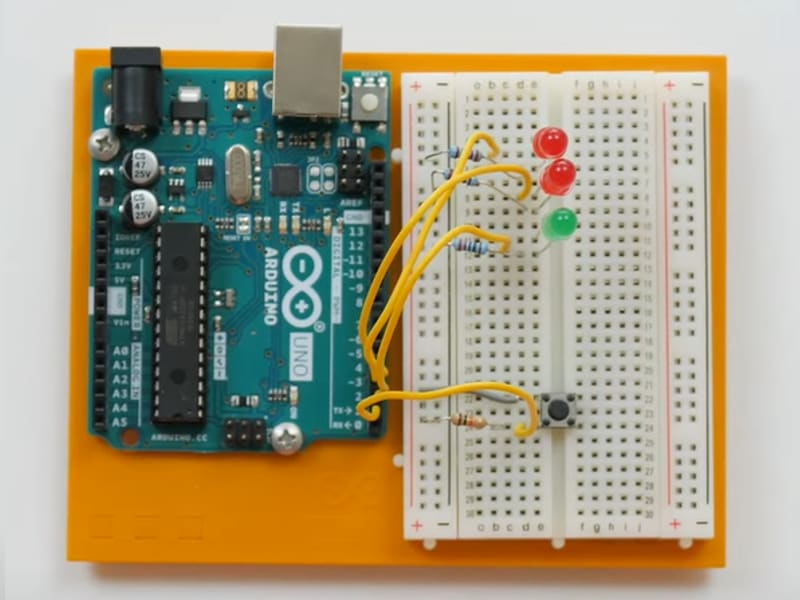 Connect resistor to digital pin 2 on the UNO board