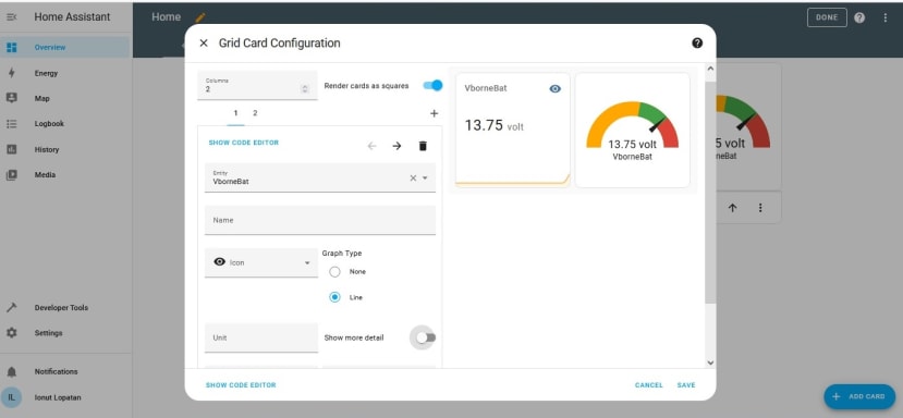 Adding a grid to dashboard