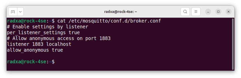 MQTT Server - Broker Configuration