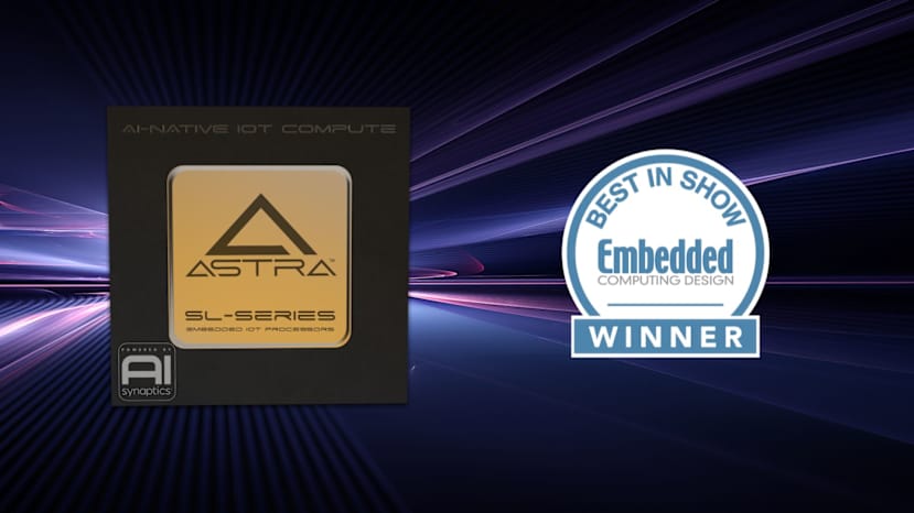 Synaptics Astra Chip with Embedded World Best In Show Badge