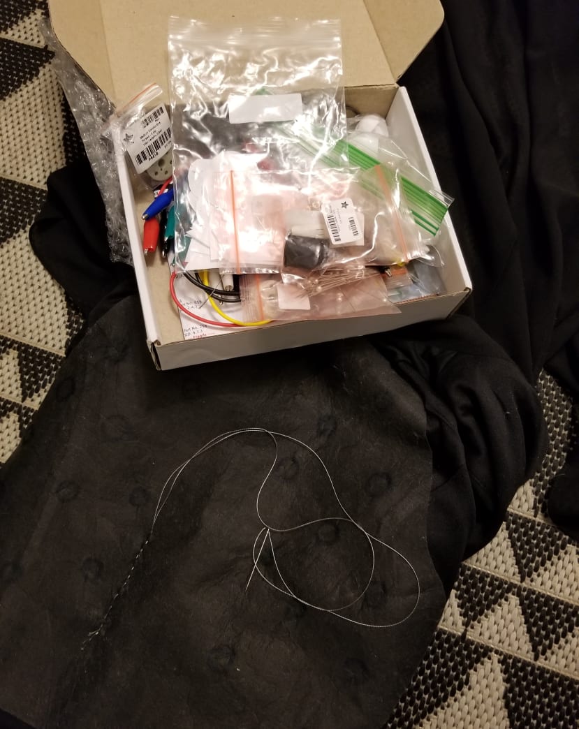 Started sewing on the dress