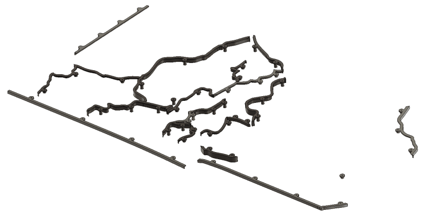 Map edge parts - 3D printed