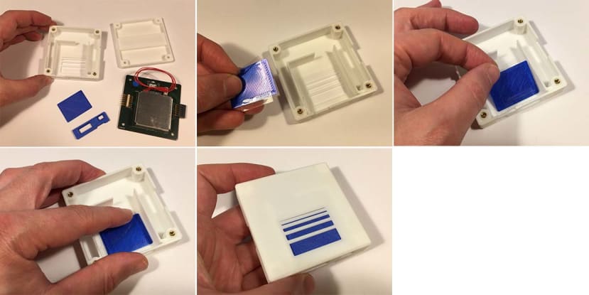 Assemble the parts for the Particle Sensor Unit as shown