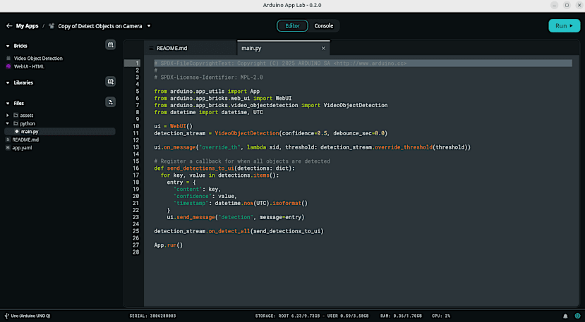 Arduino App Lab