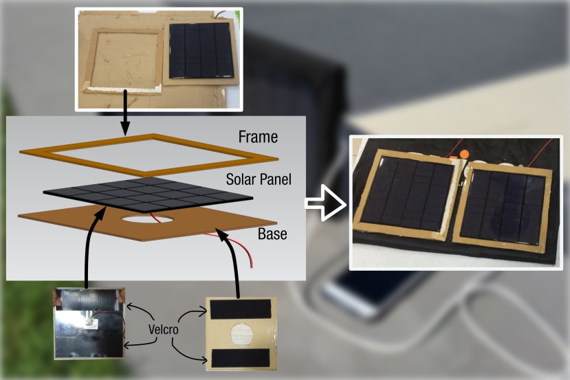 Figure 6 - Constructing the solar panel module