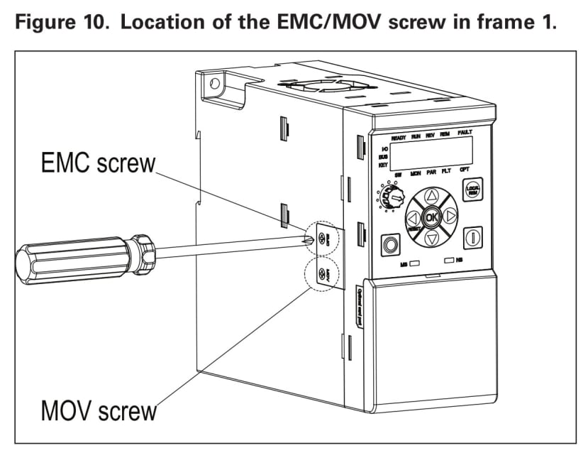 EMC/MOV screw diagram