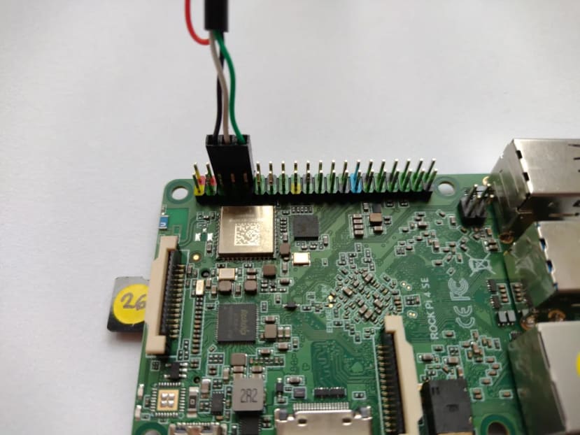 Cable connected to board