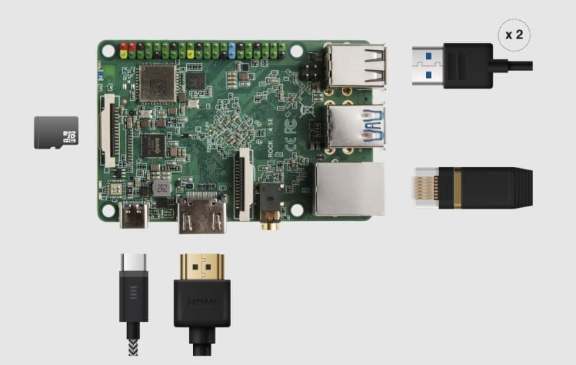 Connections to the ROCK 4SE board