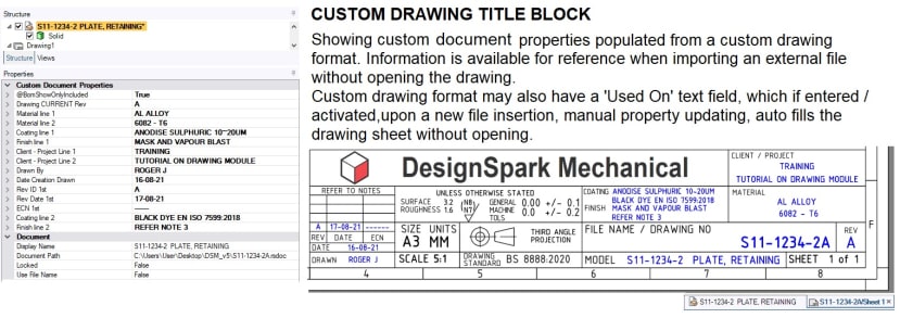 External Components and their Drawings