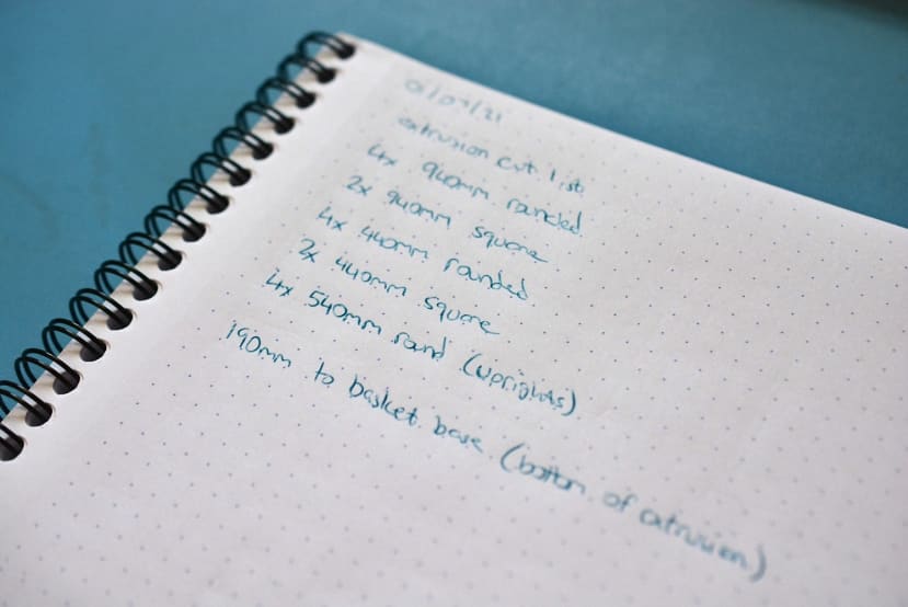 Frame Assembly - Pad creating a list of parts