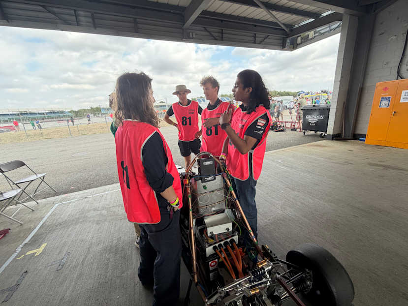 In the pit garage