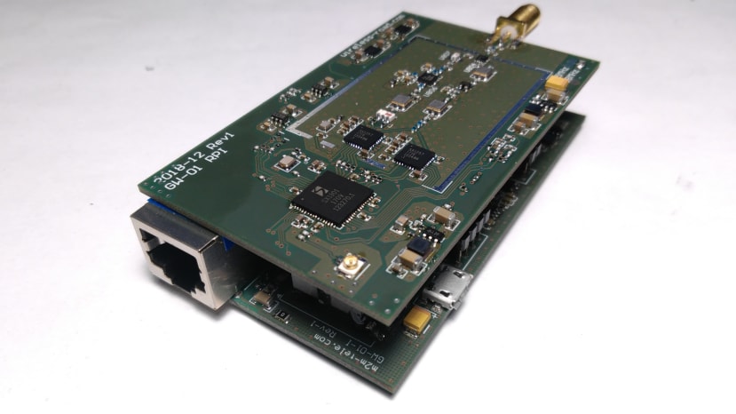 LoRa PHY board mounted on the CPU board