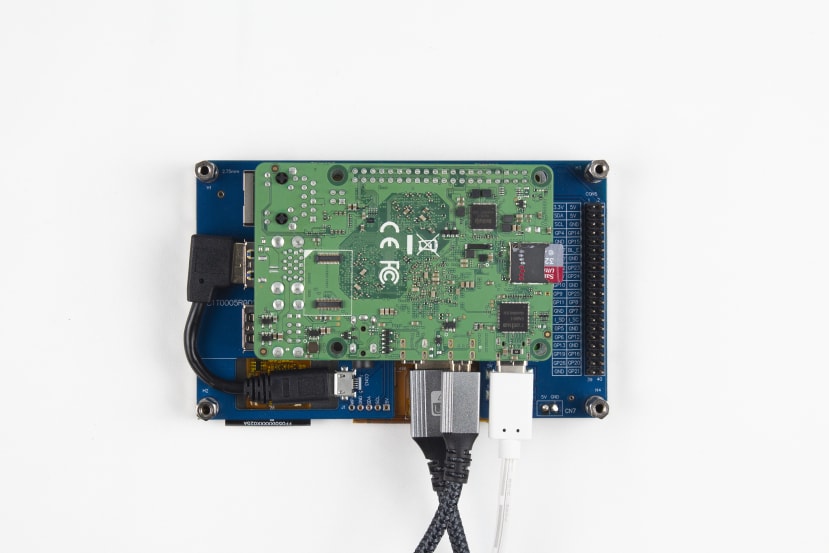 Rock SBC mounted on rear of Display