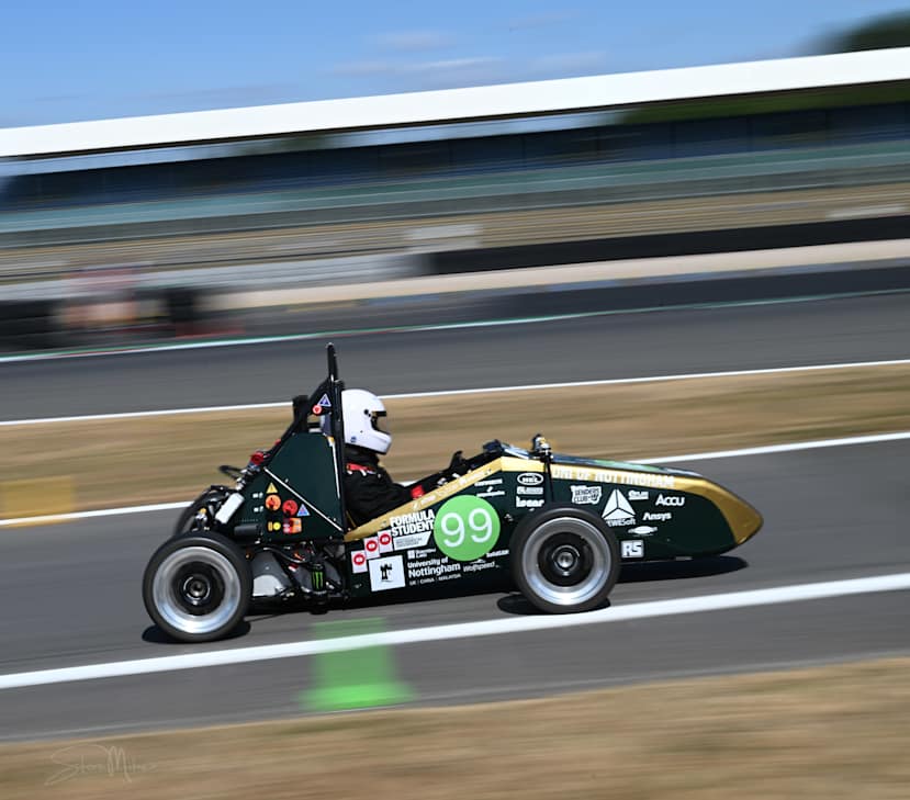 Car #99 on track