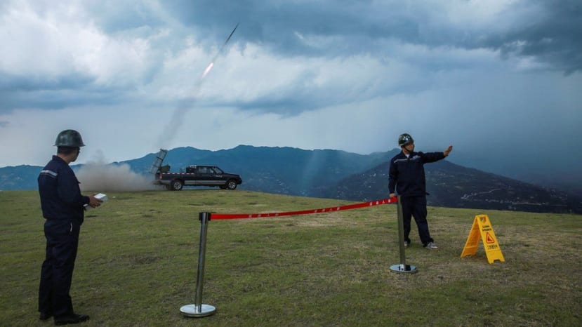 Induced rainfall techniques deployed in China