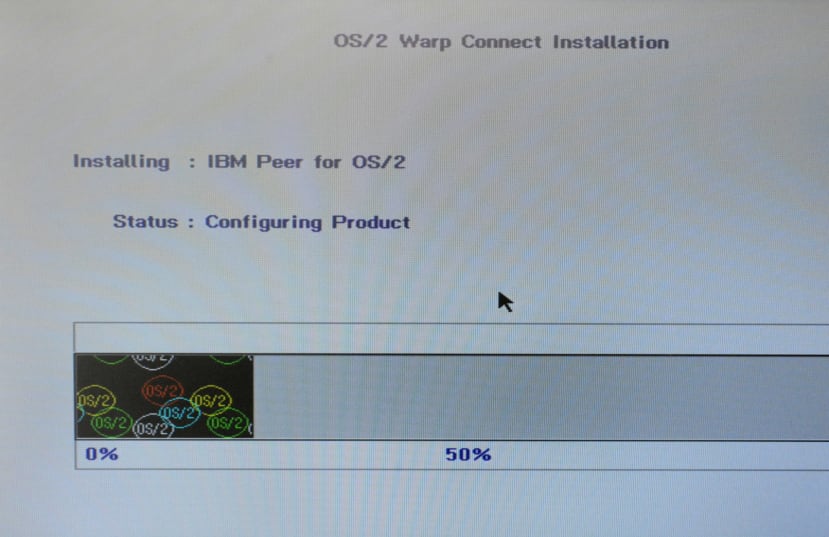 OS/2 Installation progress screen