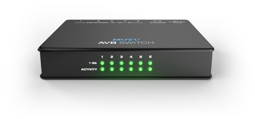 MOTU 5-port AVB Ethernet switch