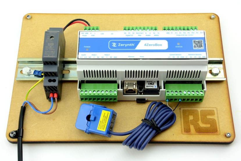 Zerynth workshop kit fully wired onto board