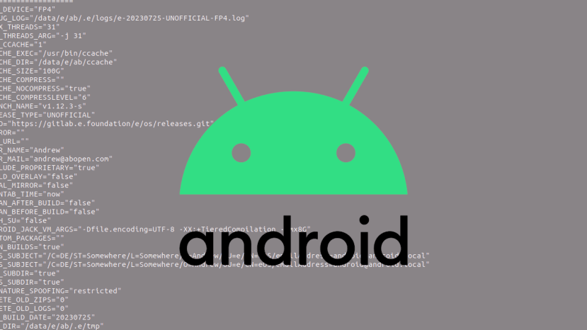 Android image with code