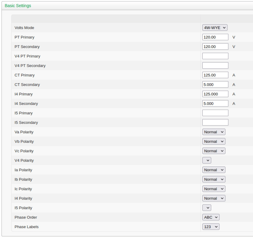 Meter - Basic Settings