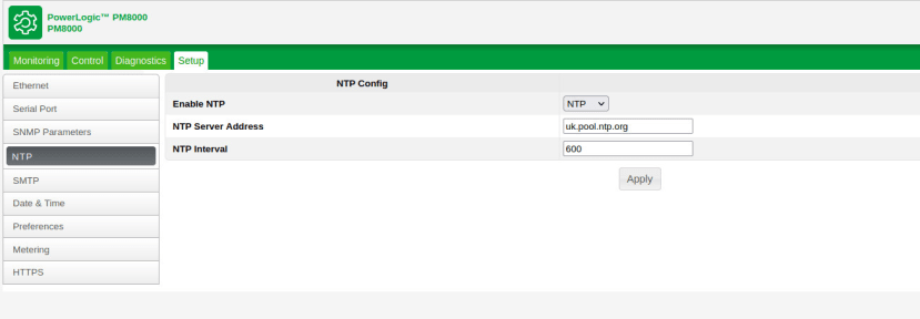 Time Synchronisation setup