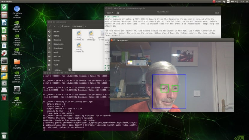 Face and eye detection on desktop window