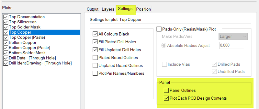 Plotting each PCB Design Contents