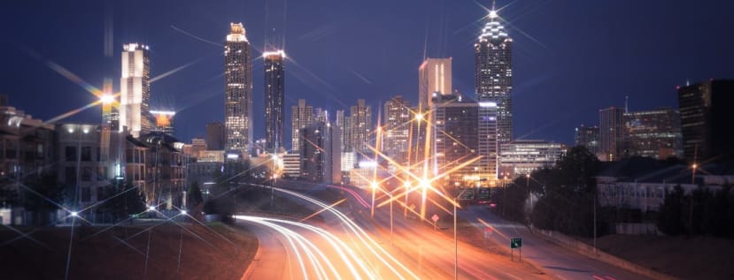 Lighting image of a city
